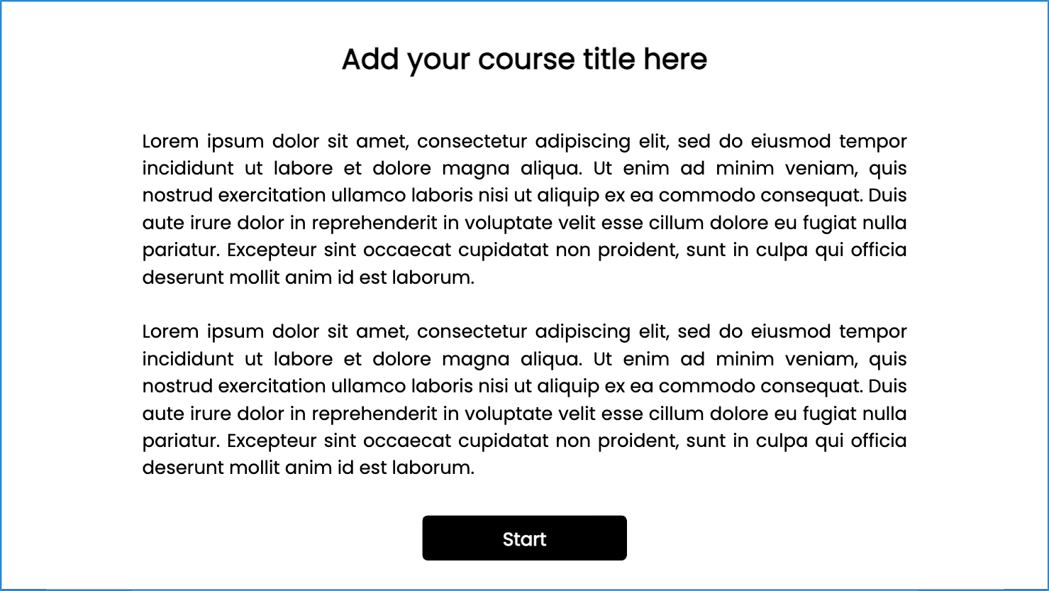 Course Template
