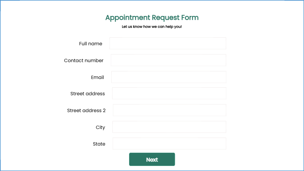 Appointment Request Form