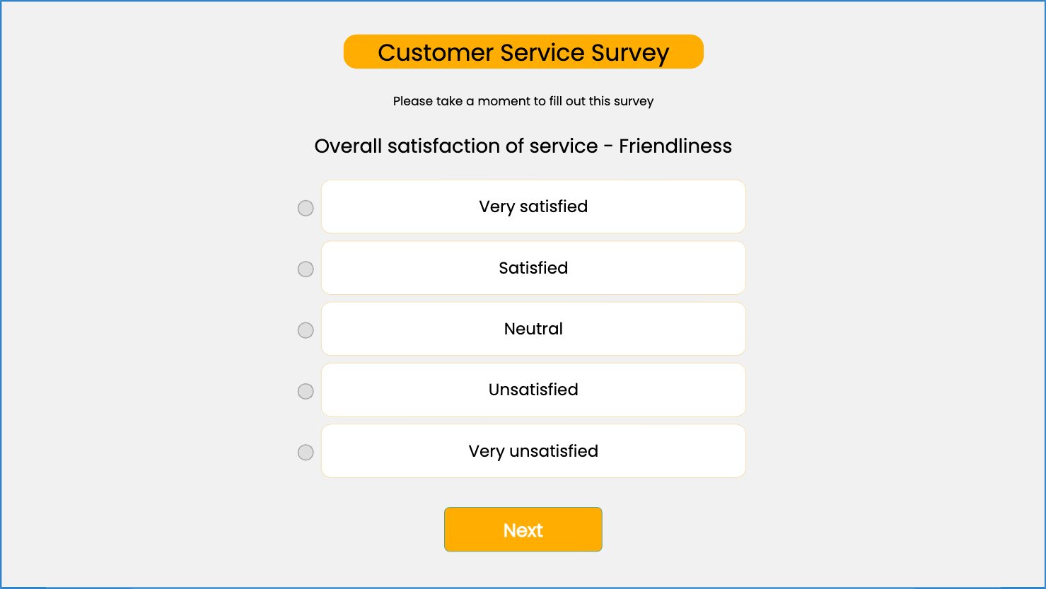 Customer Service Survey